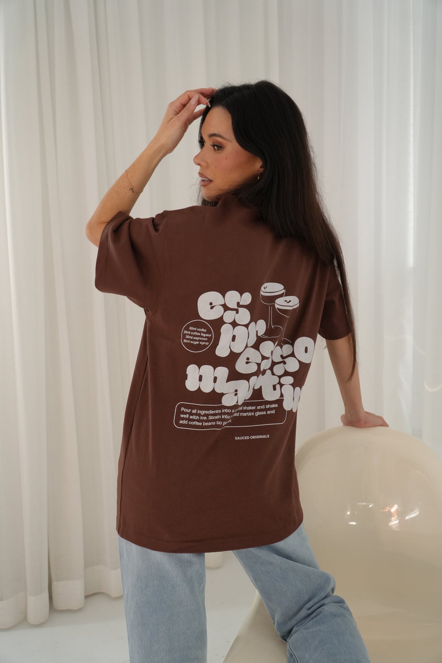 'espresso martini' drop shoulder tee