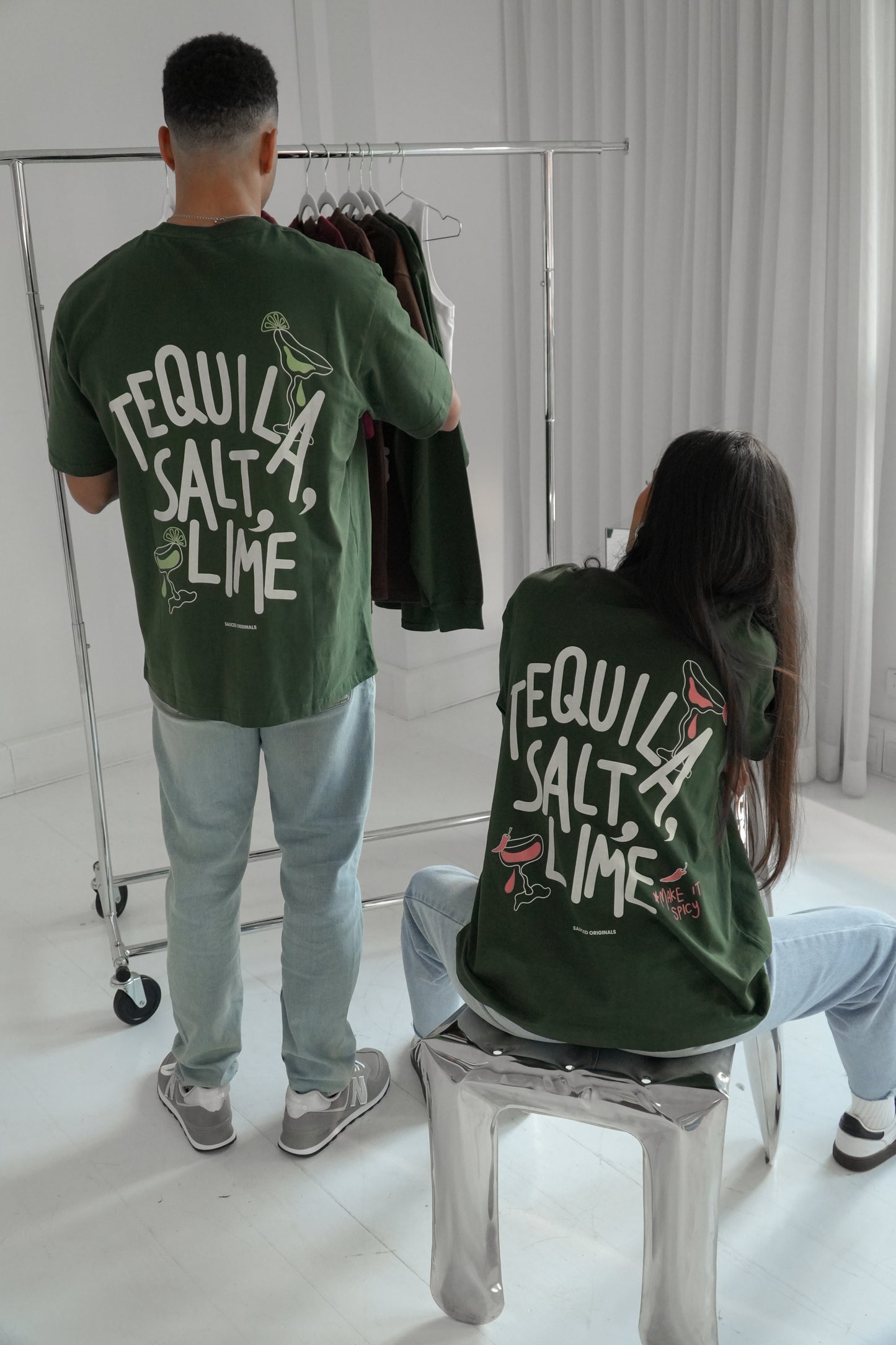 'make it spicy' drop shoulder tee