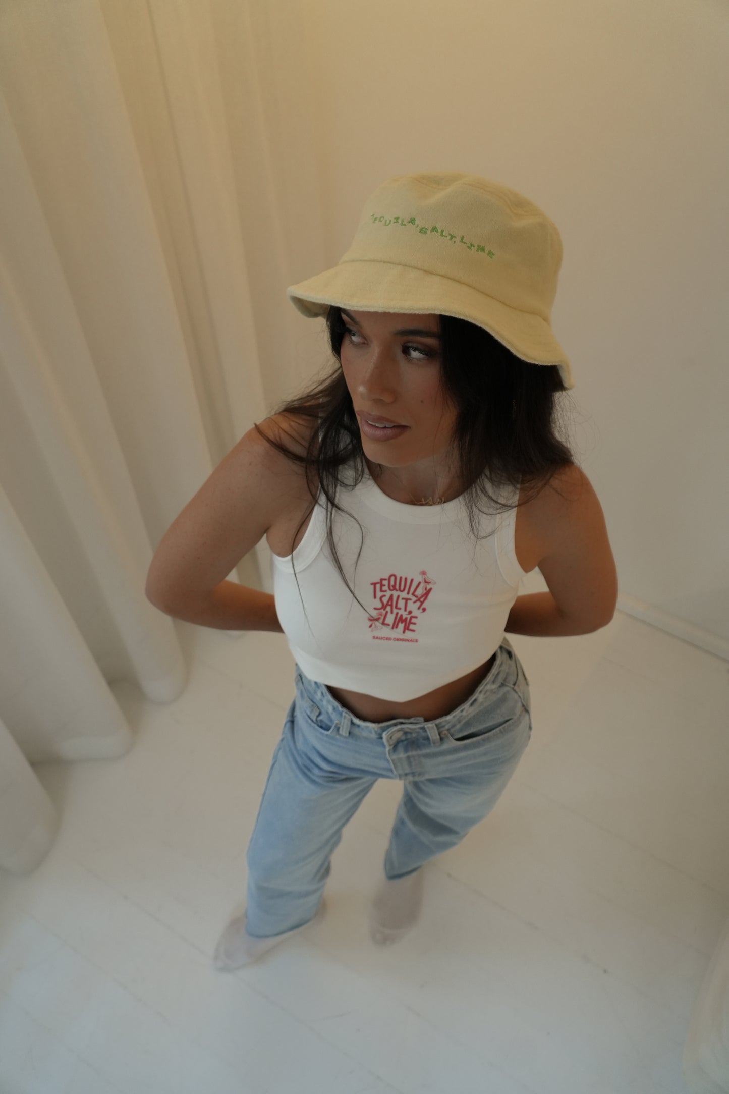 'tequila, salt, lime' bucket hat