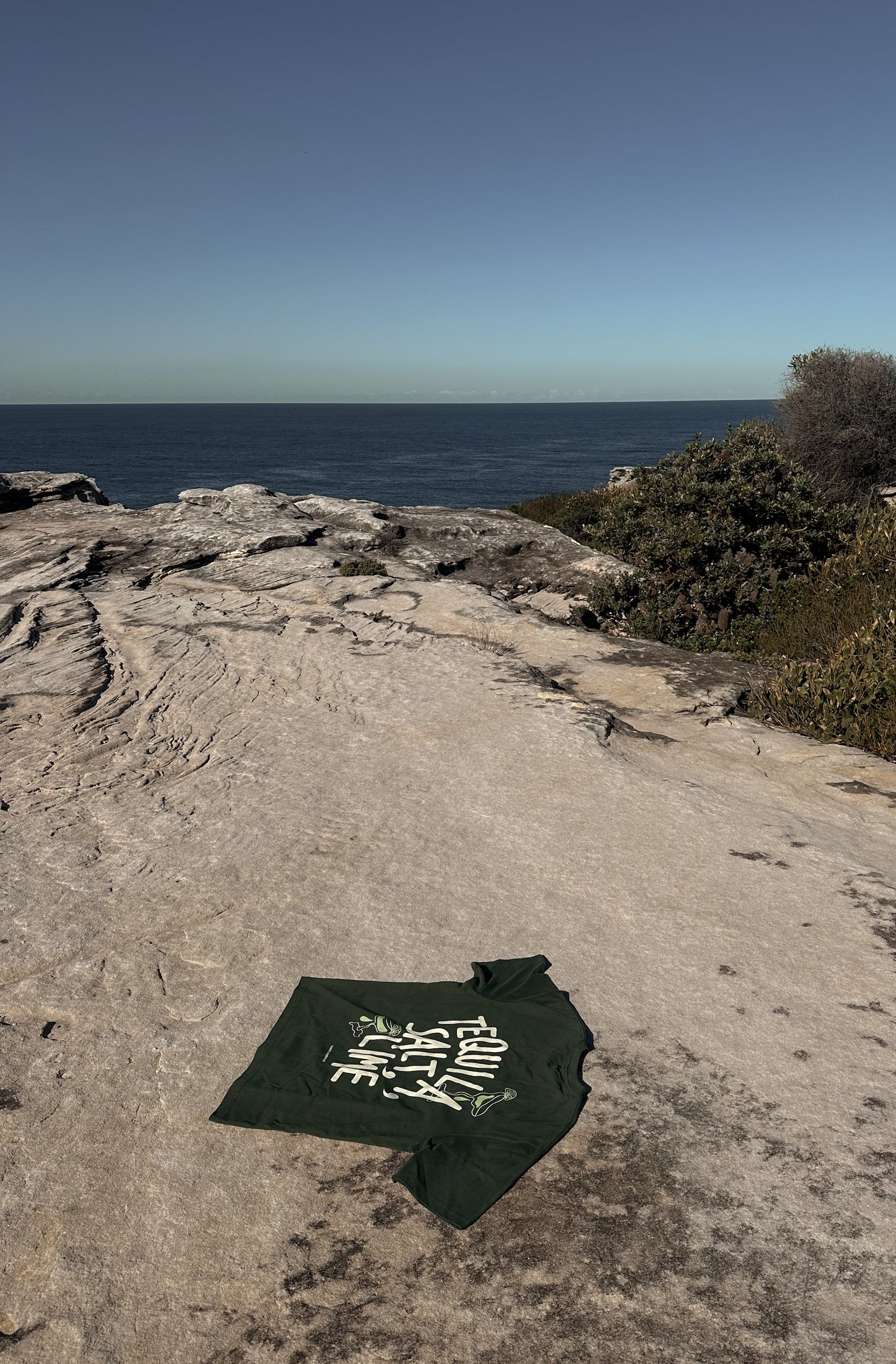 'tequila, salt, lime' drop shoulder tee