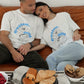 'croissant + coffee' drop shoulder tee