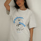 'croissant + coffee' drop shoulder tee