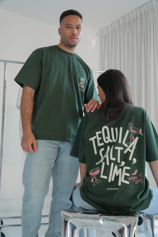 'make it spicy' drop shoulder tee