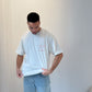 red + oat grey 'happy hour' tee